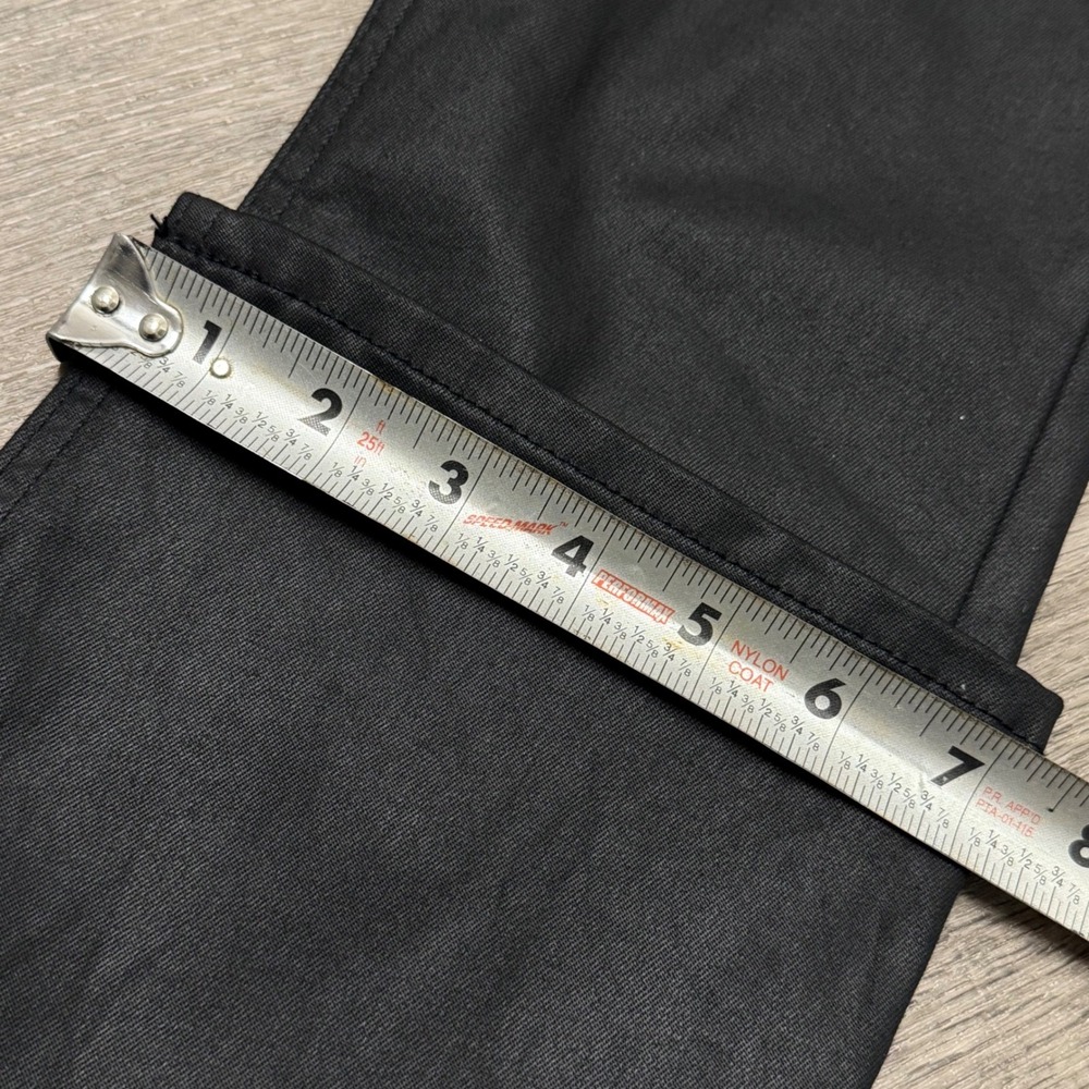 Abercrombie & Fitch 90s Slim Straight Ultra High Rise Coated Black Pants 27 TALL - Picture 10 of 12